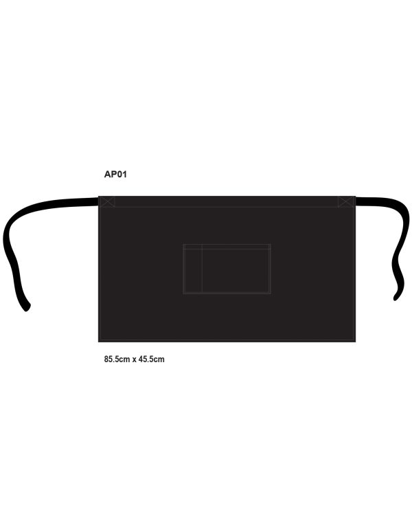 Short waist apron w86xh50cm - Image 2