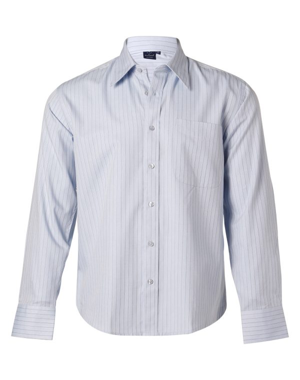 Mens L/S Stripe Shirt - Image 4