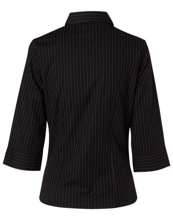 Ladies' 3/4 Sleeve Stretch Stripe Shirt - Image 2
