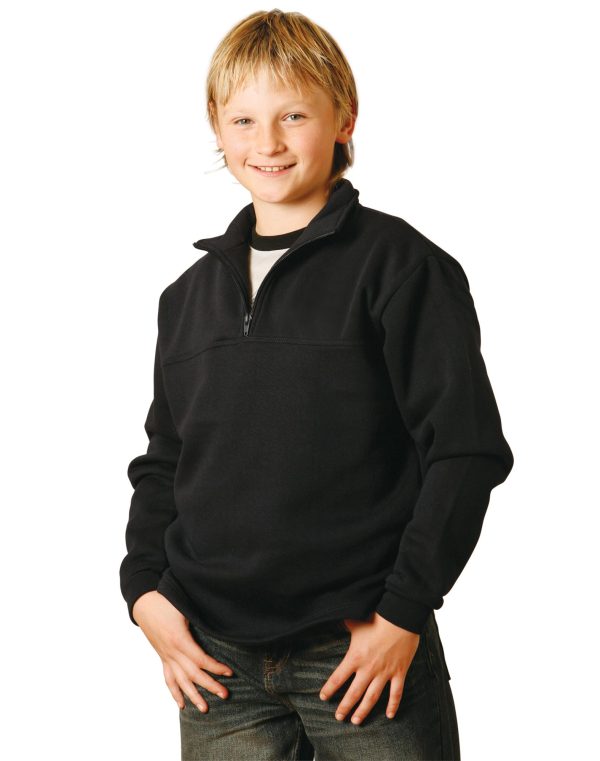 Kid's 1/2 zip collar fleecy sweat - Image 2