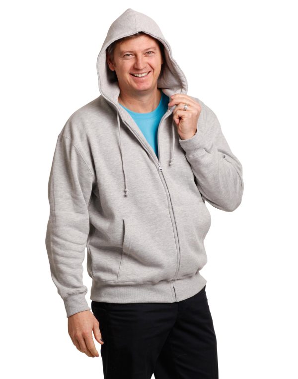 Men's full-zip fleecy hoodie - Image 2