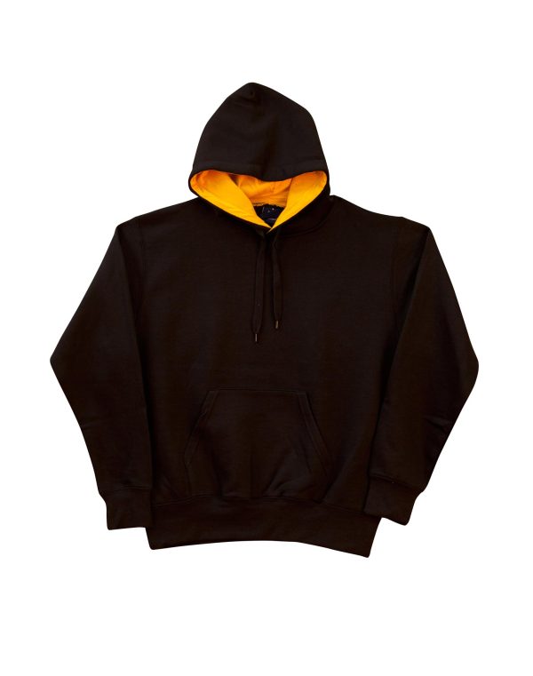 Adult's Close Front  Contrast Fleecy Hoodie - Image 4