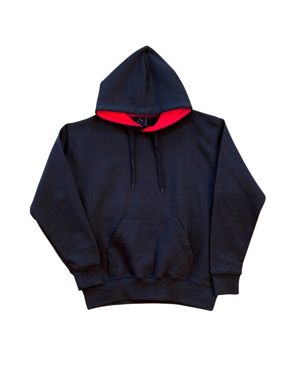 Adult's Close Front  Contrast Fleecy Hoodie - Image 8