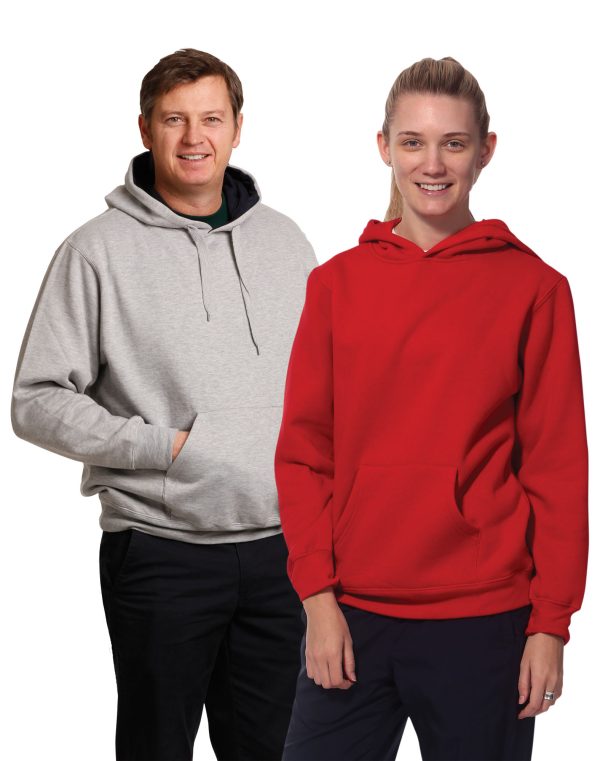 Adult's Close Front  Contrast Fleecy Hoodie - Image 2
