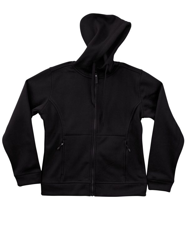 Ladies' Full Zip Contrast Fleece Hoodie - Image 3