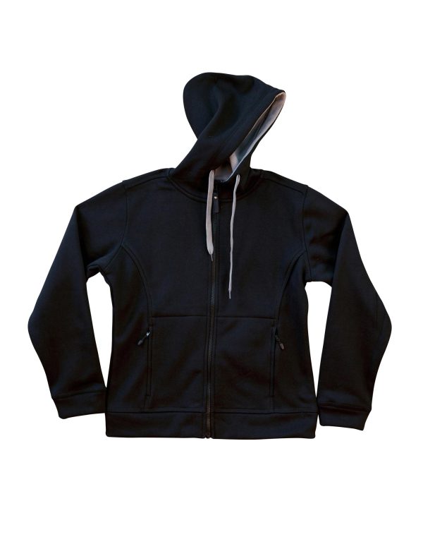 Ladies' Full Zip Contrast Fleece Hoodie - Image 4