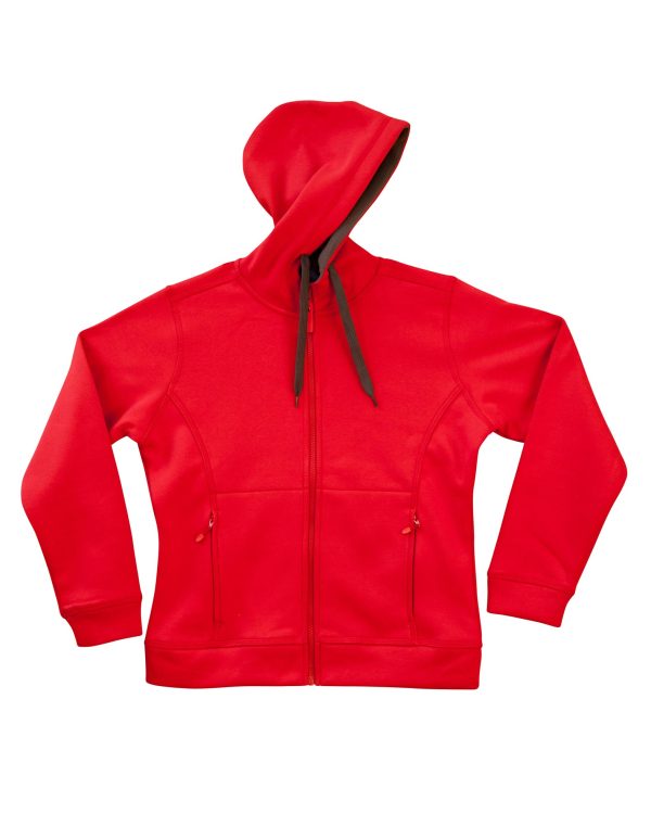 Ladies' Full Zip Contrast Fleece Hoodie - Image 7