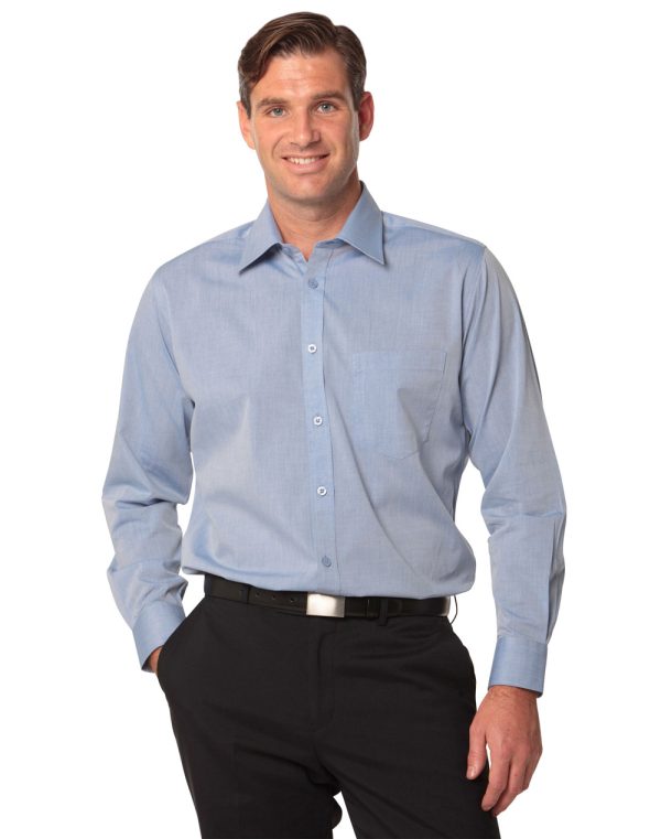 Men's Fine Chambray Long Sleeve Shirt
