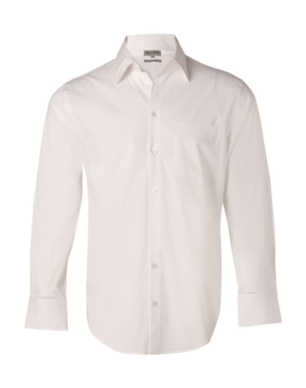 Men's Cotton/Poly Stretch L/S Shirt - Image 4