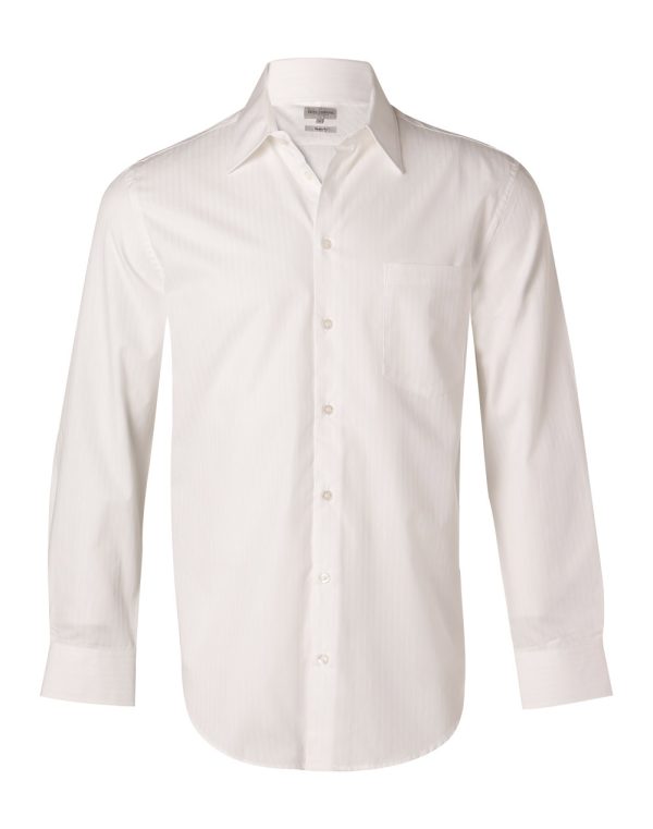 Men's Self Stripe L/S Shirt - Image 4