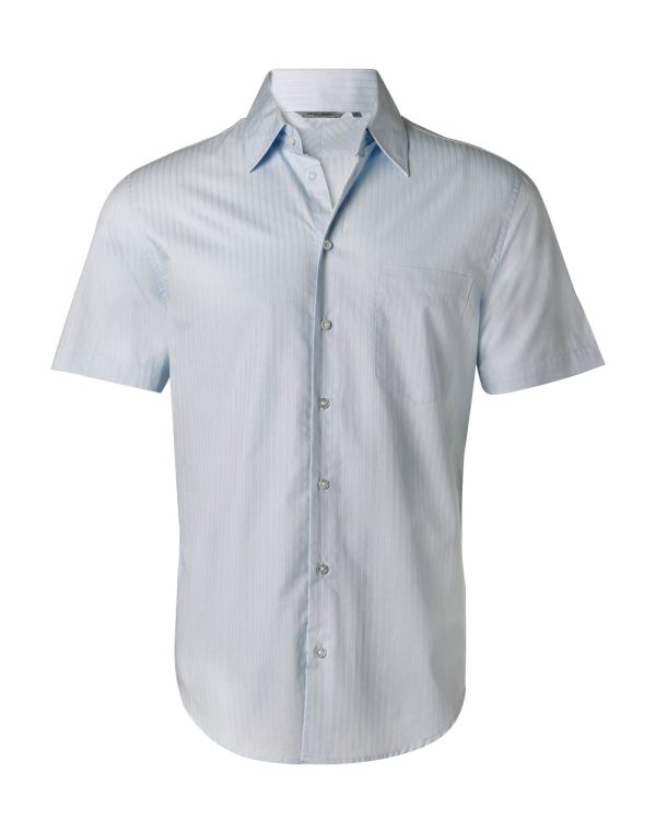 Men's Self Stripe S/S Shirt - Image 3