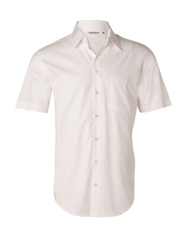 Men's Self Stripe S/S Shirt - Image 4