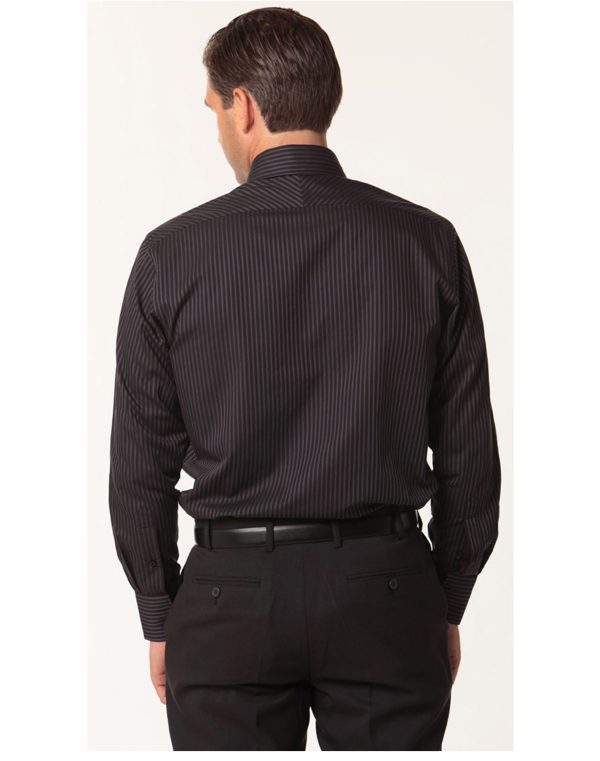 Men's Dobby Stripe Long Sleeve Shirt - Image 2
