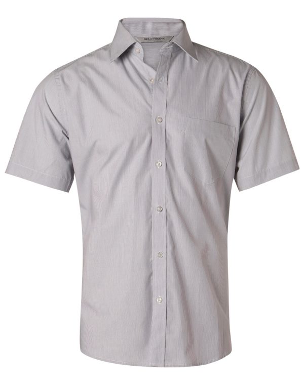 Men's Fine Stripe S/S Shirt - Image 4