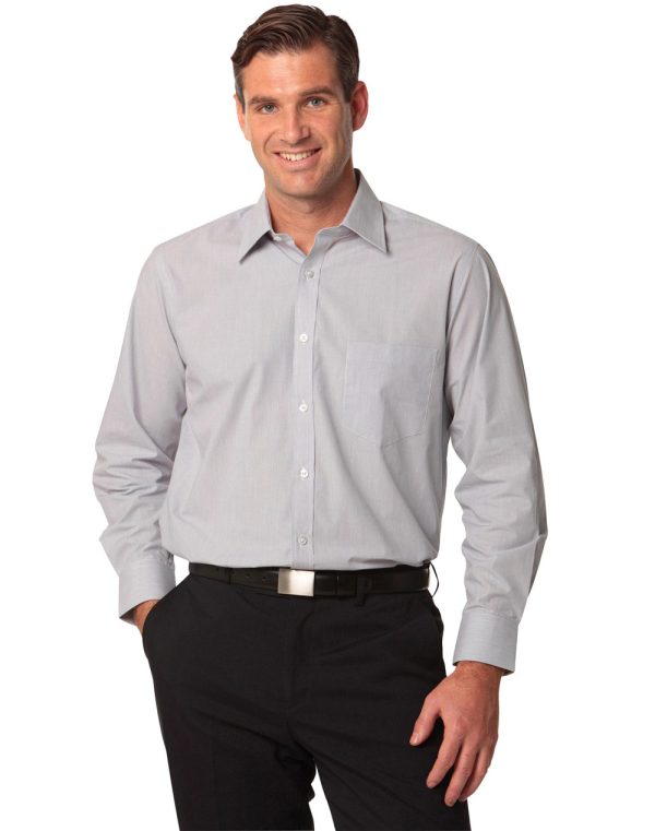 Men's Fine Stripe Long Sleeve Shirt