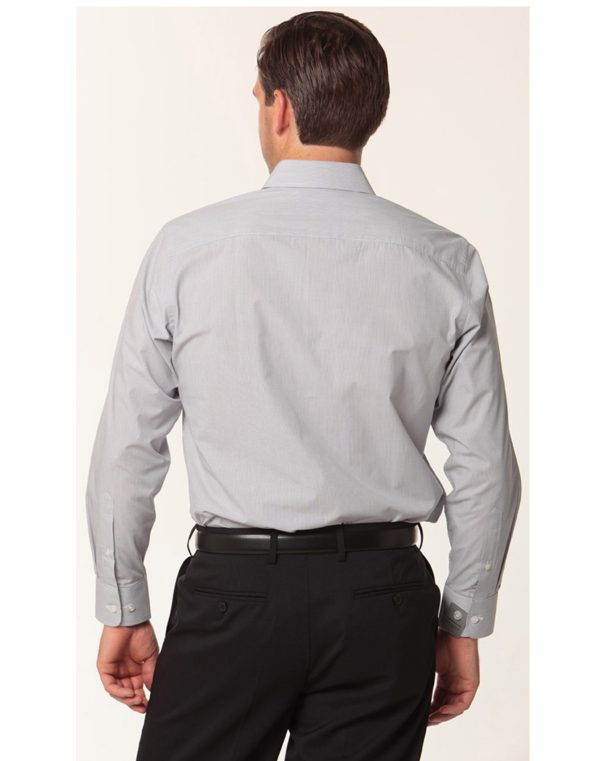 Men's Fine Stripe Long Sleeve Shirt - Image 2