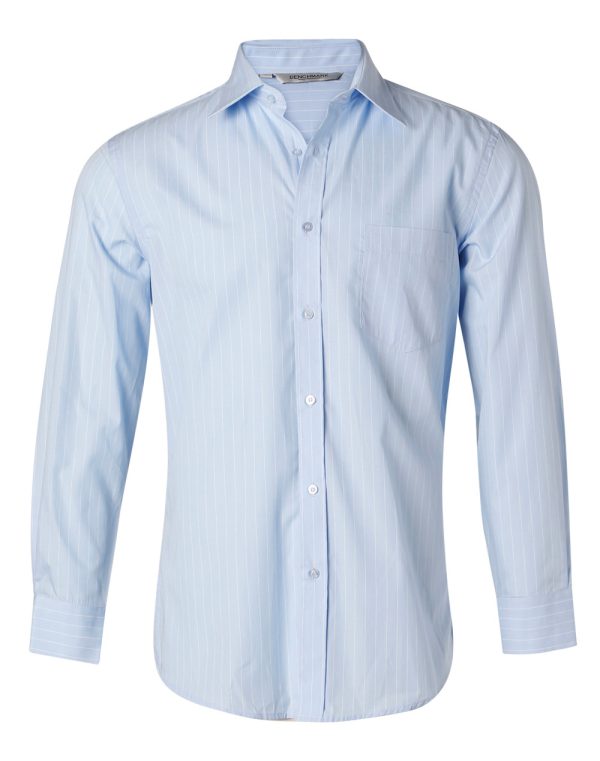Men's Pin Stripe Long Sleeve Shirt - Image 3