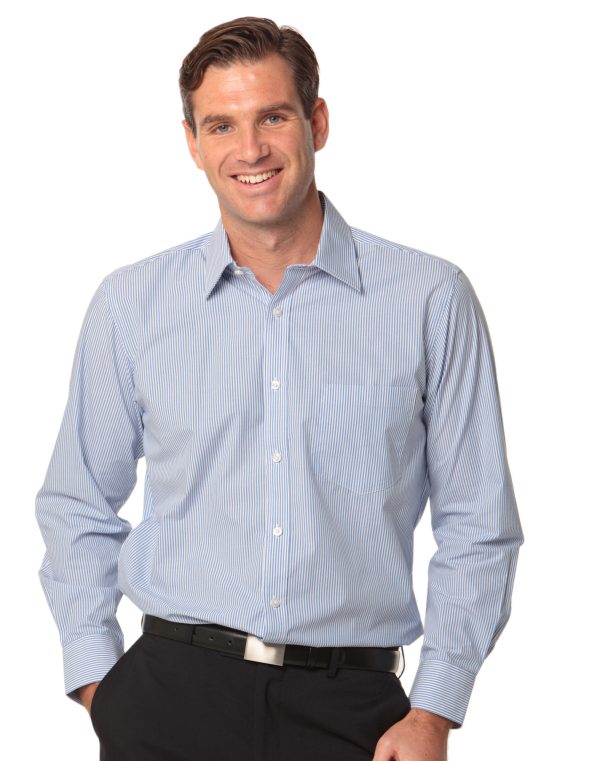 Men's Balance Stripe Long Sleeve Shirt - Image 3