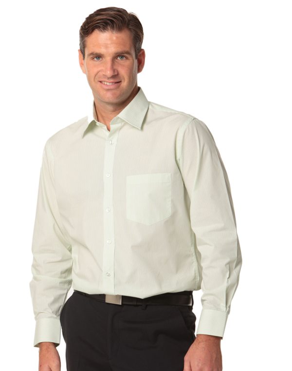 Men's Balance Stripe Long Sleeve Shirt - Image 4