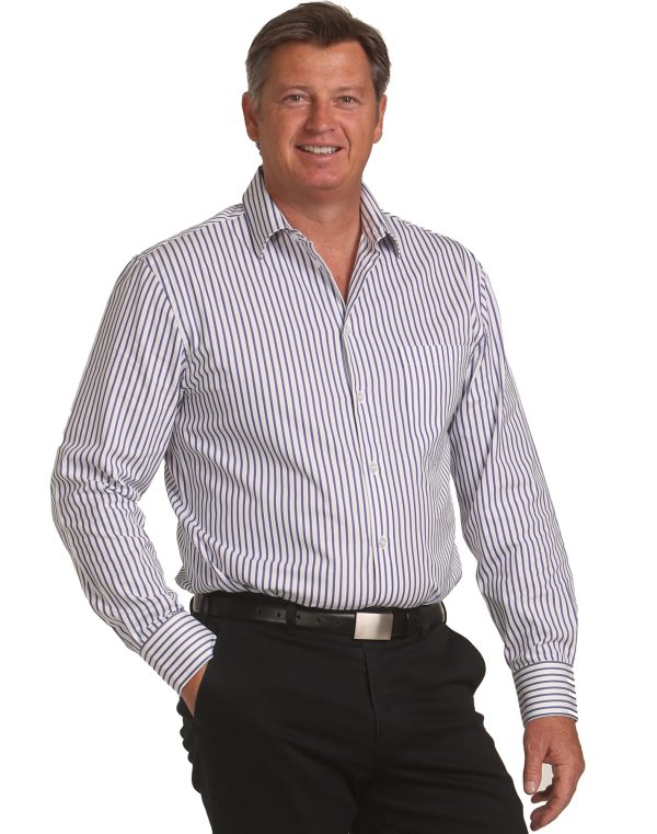 Men???s Sateen Stripe L/S Shirt - Image 2