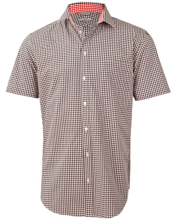 Men's Gingham Check S/S Shirt - Image 3