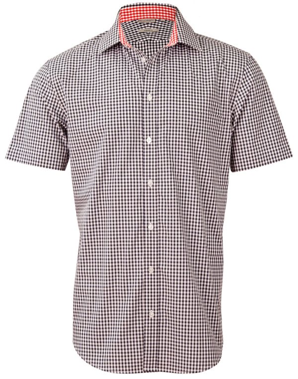 Men's Gingham Check S/S Shirt - Image 4