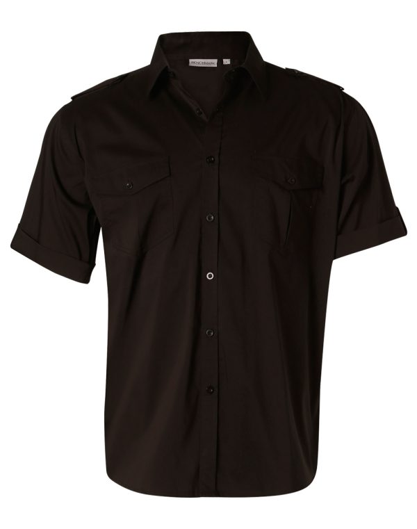 Men's Short Sleeve Military Shirt - Image 3