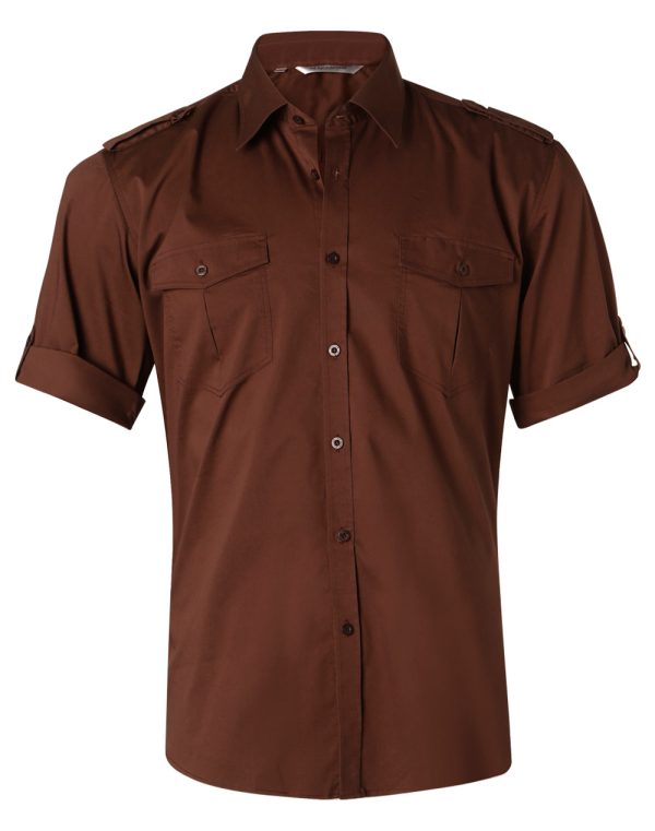 Men's Short Sleeve Military Shirt - Image 5