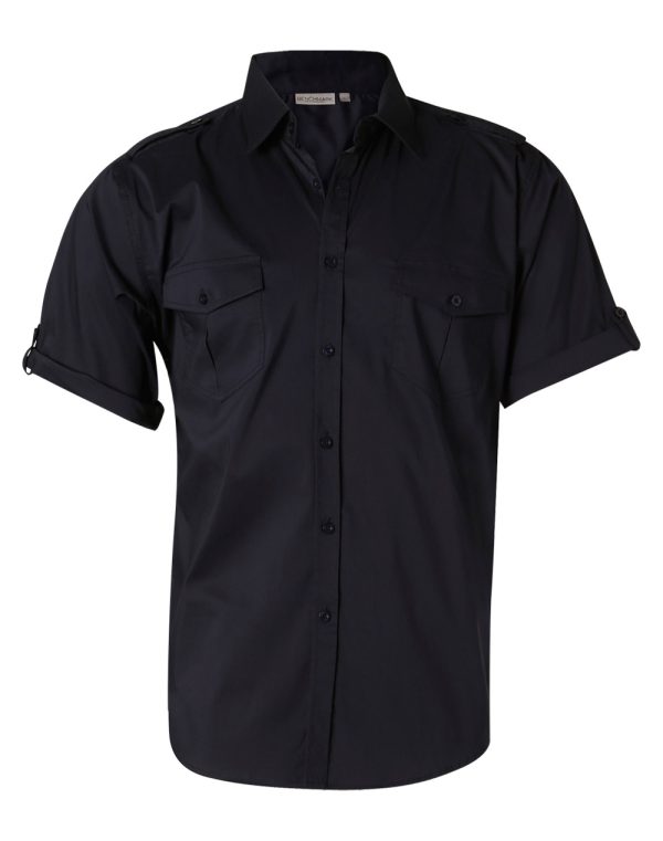 Men's Short Sleeve Military Shirt - Image 6