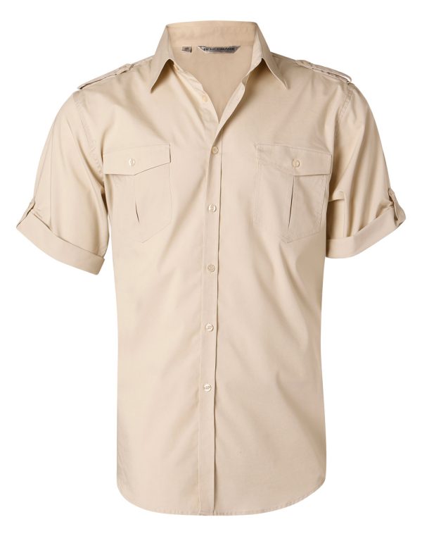 Men's Short Sleeve Military Shirt - Image 7