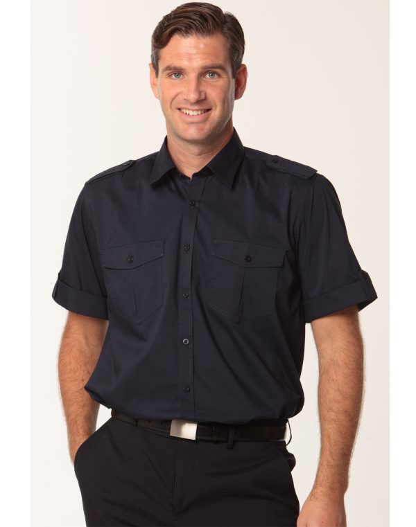 Men's Short Sleeve Military Shirt - Image 2