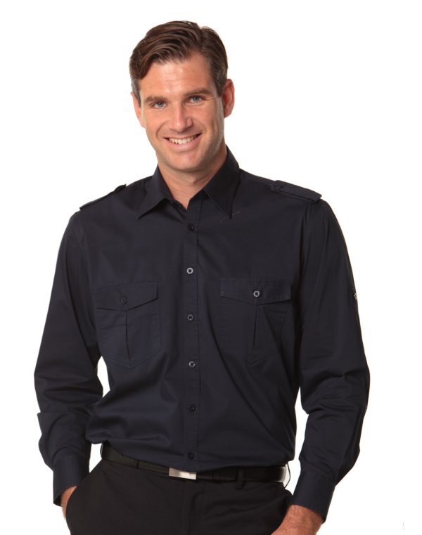 Men's Long Sleeve Military Shirt - Image 6
