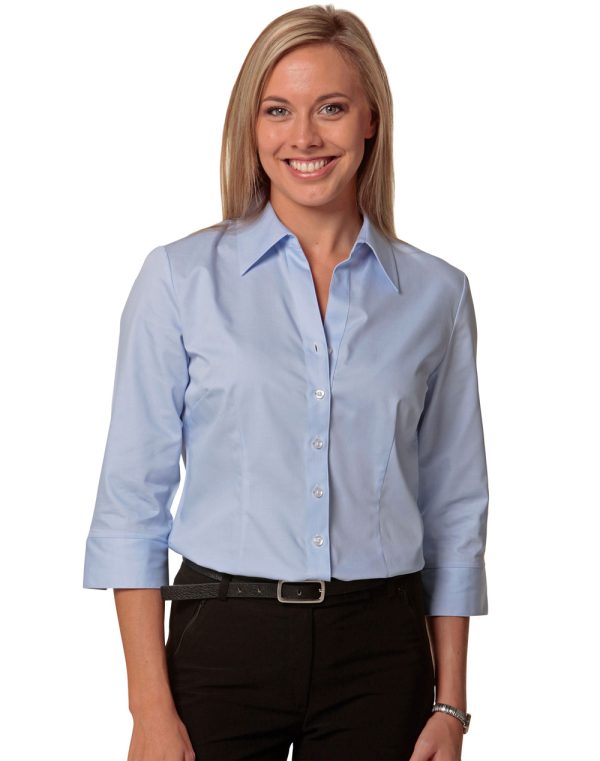 Women's Fine Twill 3/4 Sleeve Shirt