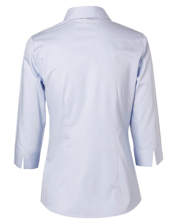 Women's Fine Twill 3/4 Sleeve Shirt - Image 2
