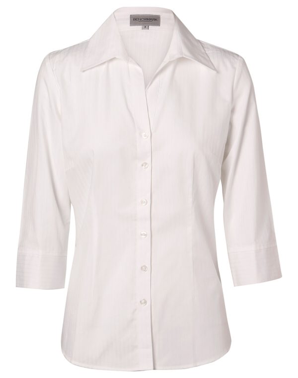 Women's Self Stripe 3/4 Sleeve Shirt - Image 4