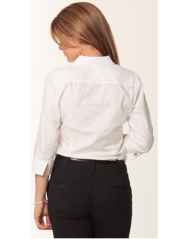 Women's Mini Herringbone 3/4 Sleeve Shirt - Image 2