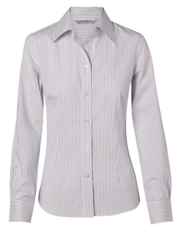 Women's Ticking Stripe L/S Shirt - Image 4