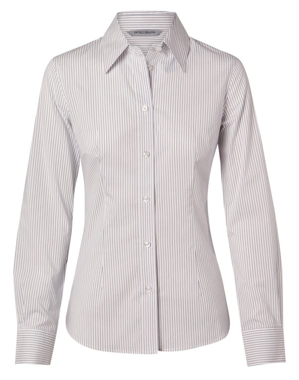 Women's Ticking Stripe L/S Shirt - Image 5