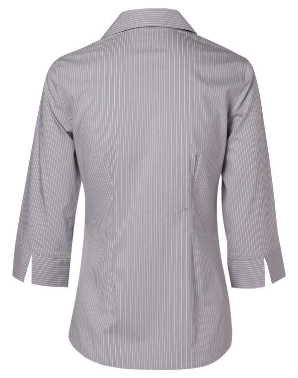 Women's Ticking Stripe 3/4 Sleeve Shirt - Image 2