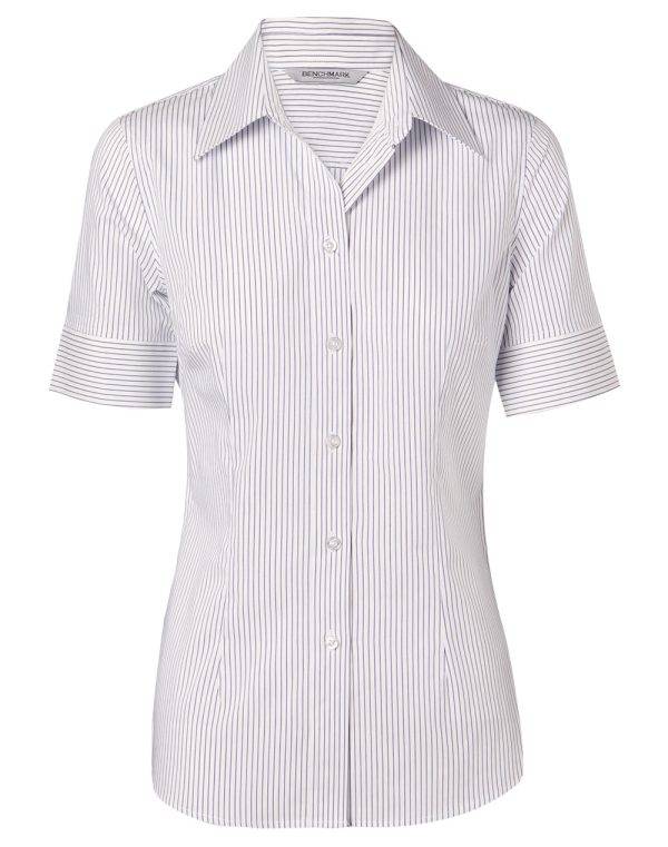 Women's Ticking Stripe S/S Shirt - Image 4