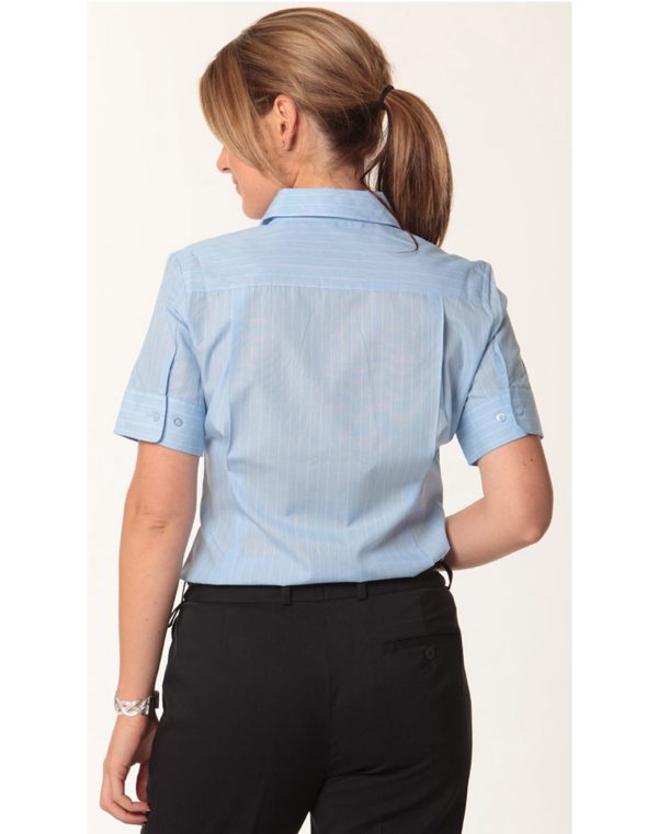 Women's Pin Stripe Short Sleeve Shirt - Image 2