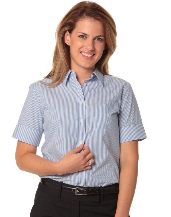 Women's Balance Stripe Short Sleeve Shirt - Image 3
