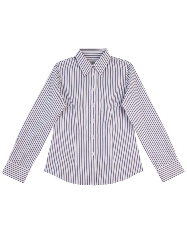 Women's Sateen Stripe L/S Shirt - Image 4