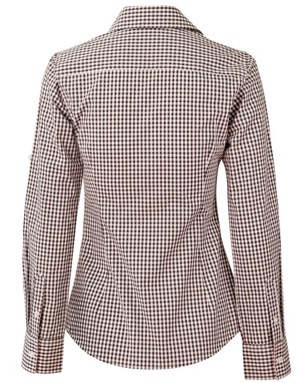 Women's Gingham Check Roll-up L/S Shirt - Image 2