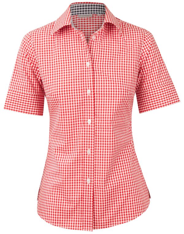Women's Gingham Check S/S Shirt - Image 5