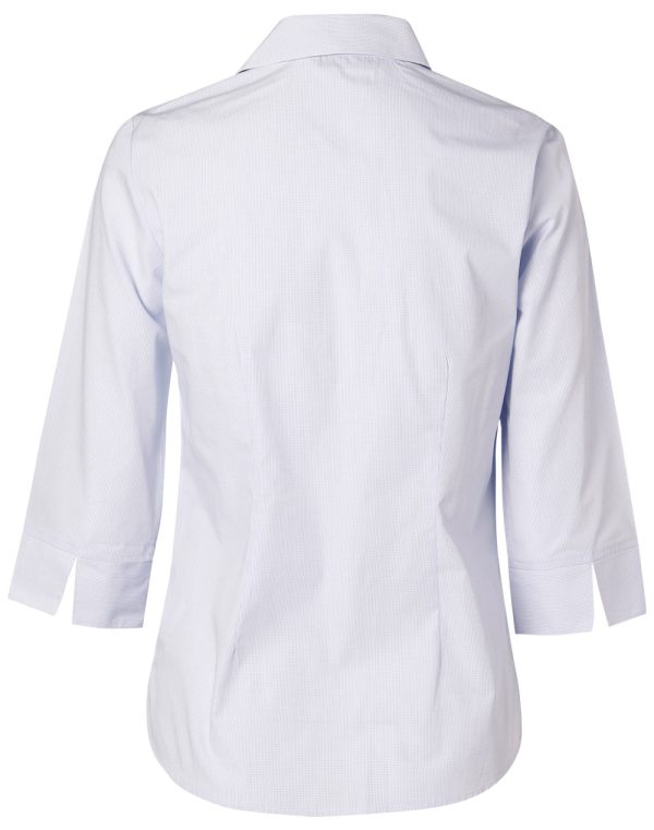 Women's Mini Check 3/4 Sleeve Shirt - Image 2