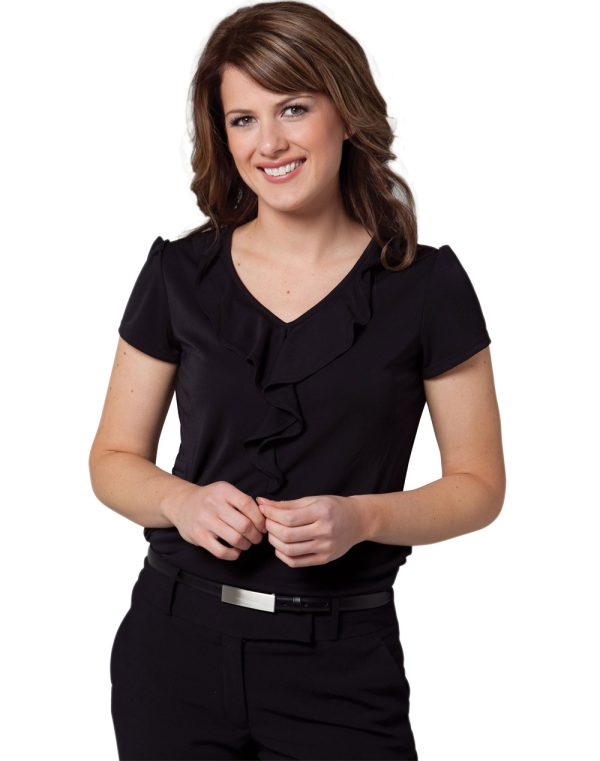 Women's Ruffle Front Blouse