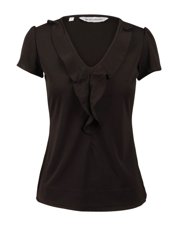 Women's Ruffle Front Blouse - Image 3