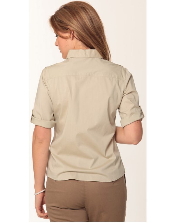 Women's Short Sleeve Military Shirt - Image 2