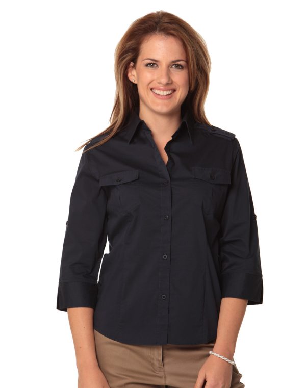 Women's 3/4 Sleeve Military Shirt